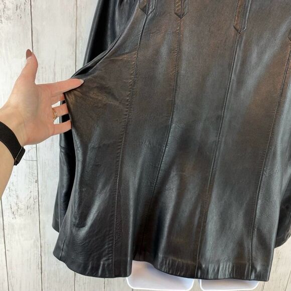 Avanti Genuine Leather Black Full Zip Stand Up Collar Jacket Women's Size XLarge - Picture 7 of 13